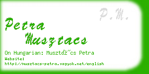 petra musztacs business card